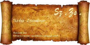 Szép Zsombor névjegykártya