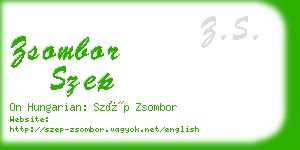 zsombor szep business card